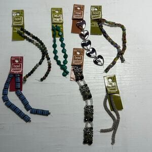 Bead Gallery Millefiori Jasper Bead Lot NOS 7 Cards Mixed